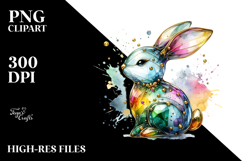 Colorful Bunny PNG Product Image 2