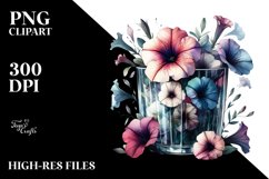 Abstract Petunia White Background | Sublimation, Clipart Product Image 1