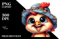 Funny Baby Rooster Portrait PNG Product Image 2