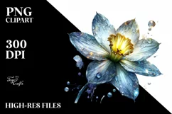 Shiny Detailed Daffodil | Watercolor Clipart Product Image 1
