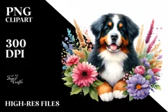 Cute Colorful Bernese Mountain Dog Centered Near Bernese Product Image 3