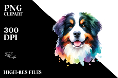 Cute Vibrant Bernese Mountain Dog, 20 oz Tumbler PNG Product Image 2