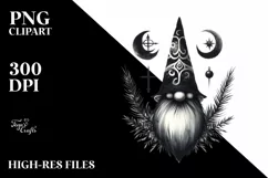 Simple Quirky Gnome Clipart, Transparent PNG Product Image 3