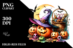 Vibrant Witch Pumpkin Clipart Product Image 2