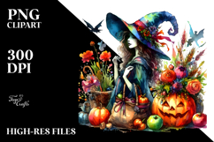 Vibrant Witch Pumpkin Clipart Product Image 2