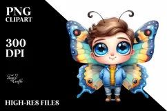 Baby Butterfly Big Eyes Standing Happy | Sublimation | Product Image 3
