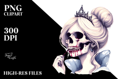 Simple Cinderella Skull,High-Res PNG Product Image 2