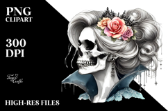 Retro Vampire Skull PNG Product Image 2