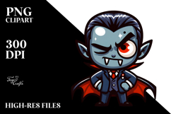 Aggressive Vampire with Winking Eye, White Background Product Image 2