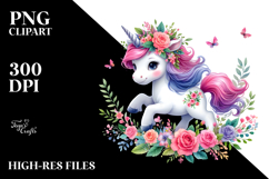 Baby Unicorn with Cool Haircut, Transparent PNG Product Image 2