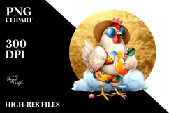 Chicken in Beachwear, Transparent PNG Product Image 2
