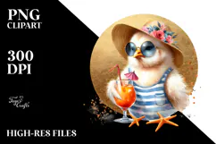Chicken in Beachwear, Transparent PNG Product Image 2
