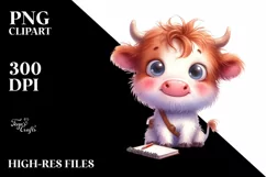 Expressive Highland Cow, Transparent PNG Product Image 1