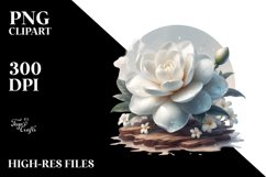 Glossy Gardenia | Watercolor Clipart Product Image 1