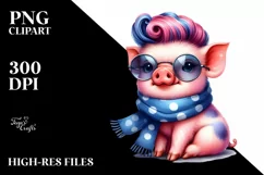 Proud Funny Baby Pig PNG Product Image 1