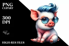 Proud Funny Baby Pig PNG Product Image 3