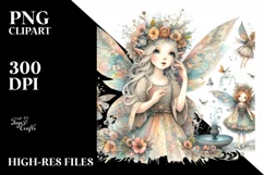 Whimsical Fairy | Watercolor Clipart Product Image 3
