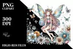 Whimsical Fairy | Watercolor Clipart Product Image 1