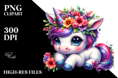 Cute Baby Unicorn PNG Product Image 2