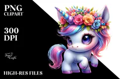 Expressive Baby Unicorn By , PNG Product Image 2
