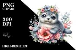 Sleeping Baby Seal PNG Product Image 2