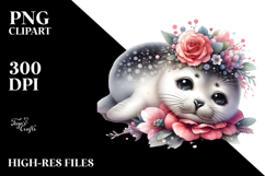 Sleeping Baby Seal PNG Product Image 2