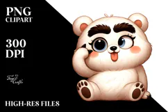 Ridiculously Cute Cartoon Bear, High-Res PNG Product Image 2