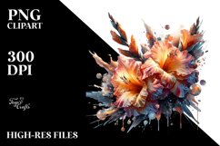 Abstract Gladiolus Round | Clipart Product Image 3