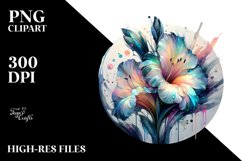 Abstract Gladiolus Round | Clipart Product Image 1