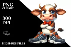 Watercolor Cow Big Eyes | Summer Sticker Product Image 3