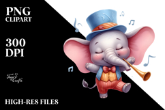 Funny Elephant Dancing PNG Product Image 2