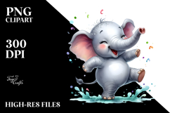 Funny Elephant Dancing PNG Product Image 2
