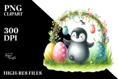 Whimsical Baby Penguin PNG Product Image 2