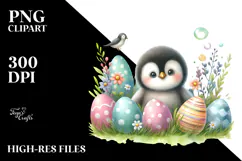 Whimsical Baby Penguin PNG Product Image 2