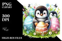 Whimsical Baby Penguin PNG Product Image 2
