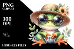Energetic Baby Frog with Hat, High-Res PNG Product Image 2