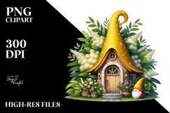 Cute Gnome Elderberry House | Sublimation | Clipart Product Image 1