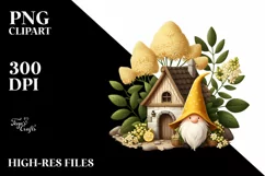 Cute Gnome Elderberry House | Sublimation | Clipart Product Image 1