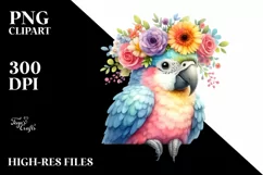 Cute Cartoon-Style Macaw PNG Product Image 3