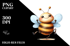 Funny Wimsical Bee Dancing | Clipart Product Image 2