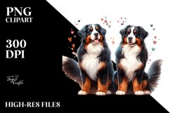 Bernese Mountain Dog Double Tail Heart PNG Product Image 2
