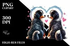 Bernese Mountain Dog Double Tail Heart PNG Product Image 2