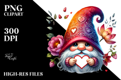 Valentines Gnome with Heart Sign PNG Product Image 2