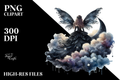Gothic Fairy on Cloud PNG Product Image 2