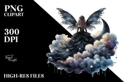Gothic Fairy on Cloud PNG Product Image 2