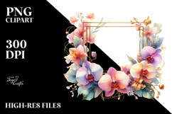 Colorful Abstract Horizontal Frame Orchid Product Image 2