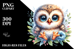 Cute Baby Owl PNG Product Image 2