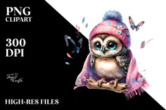 Energetic Baby Owl, High-Res PNG Product Image 2