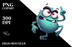 Silly Monster Dancing on Hind Legs PNG Product Image 2