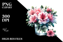 Azalea White Background | Sublimation, Clipart Product Image 2